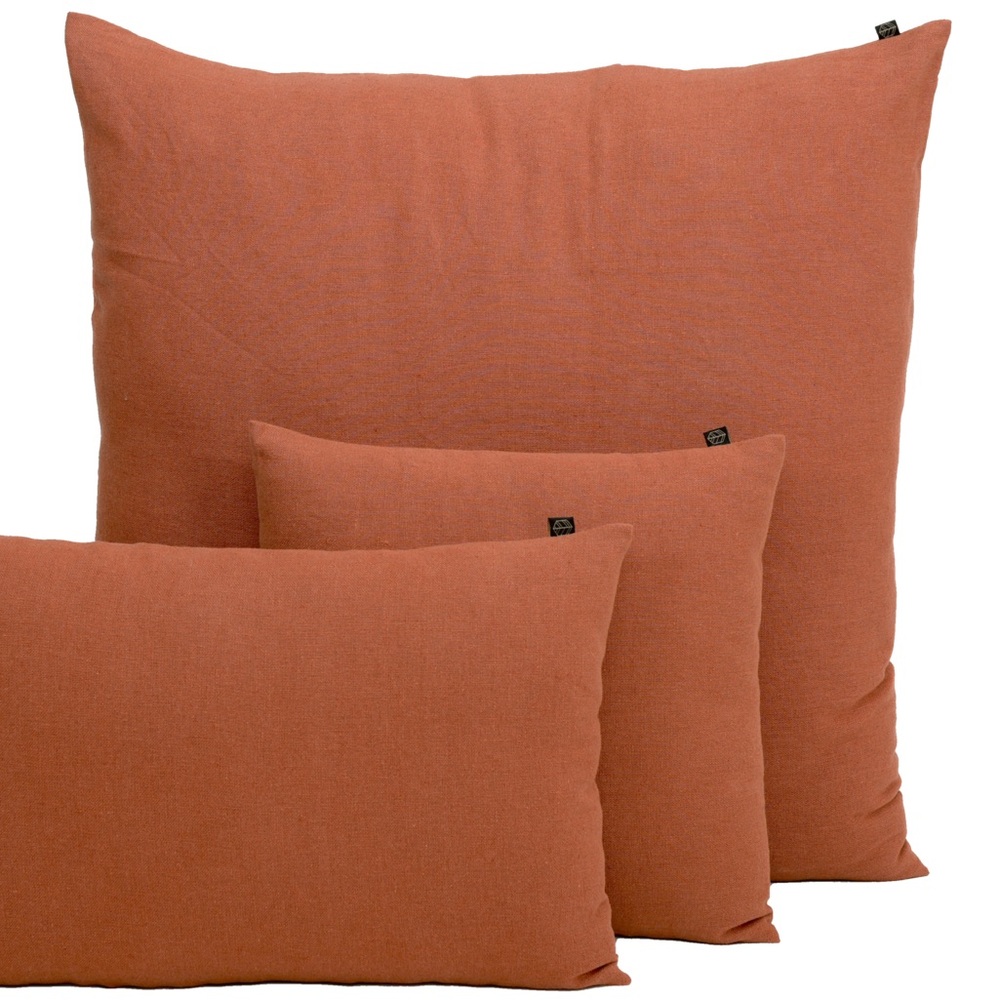 New HAOMY figari 31x31 linen cotton pillow sham Natural European Flax brick boho